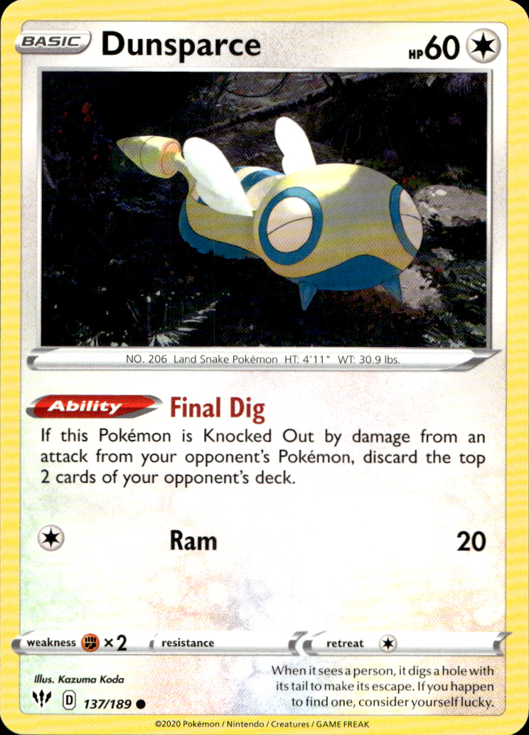 Scanned front of Dunsparce