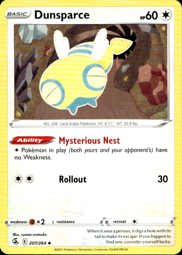 Scanned front of Dunsparce