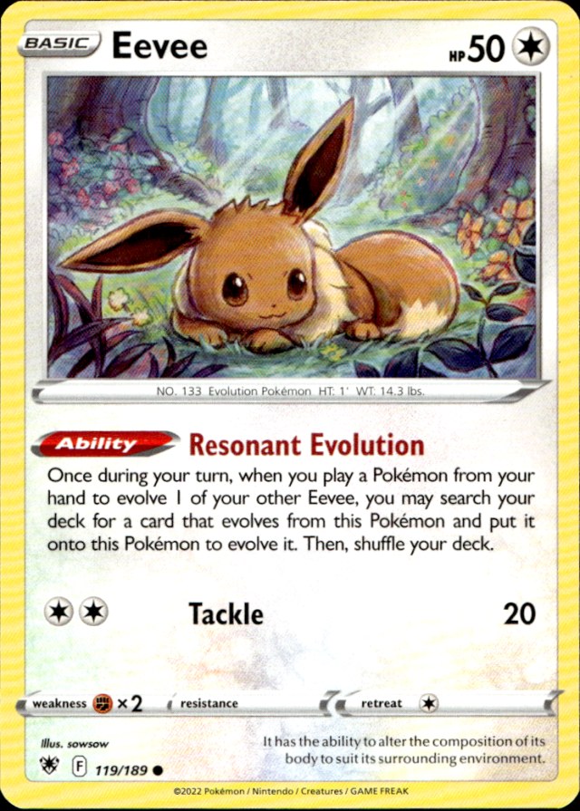 Scanned front of Eevee