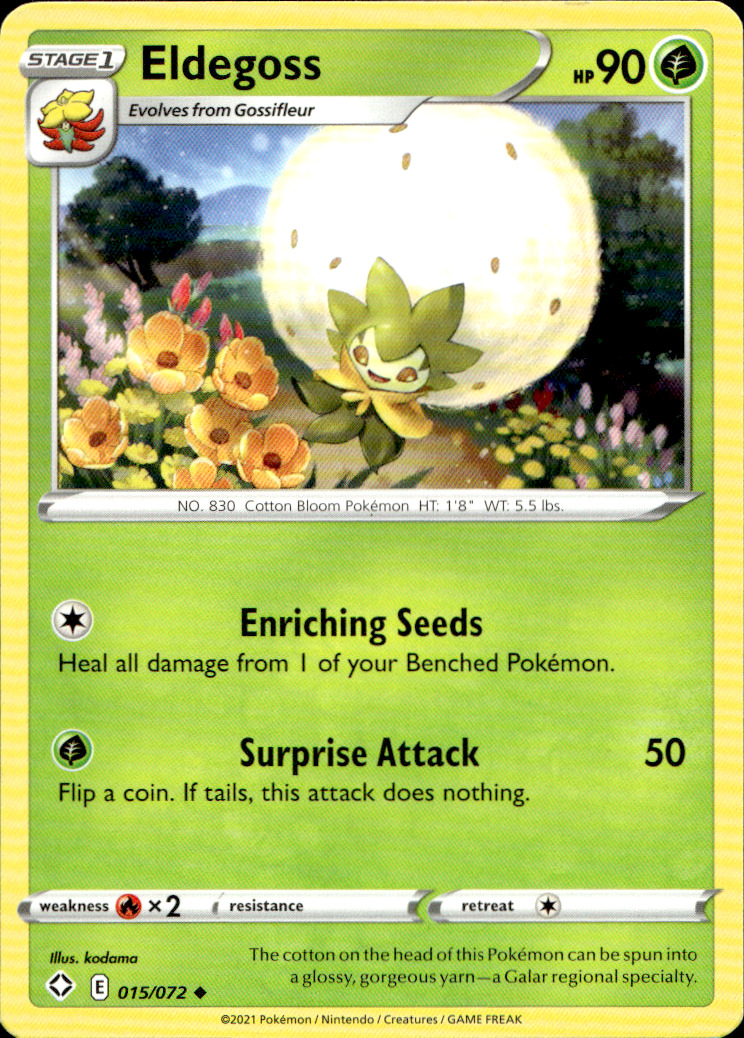 Scanned front of Eldegoss