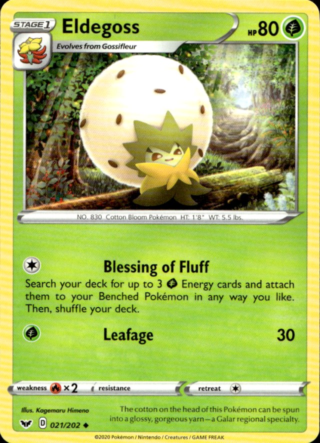 Scanned front of Eldegoss