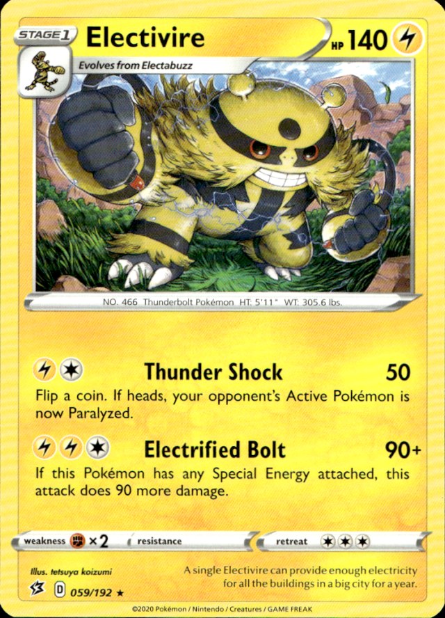 Scanned front of Electivire
