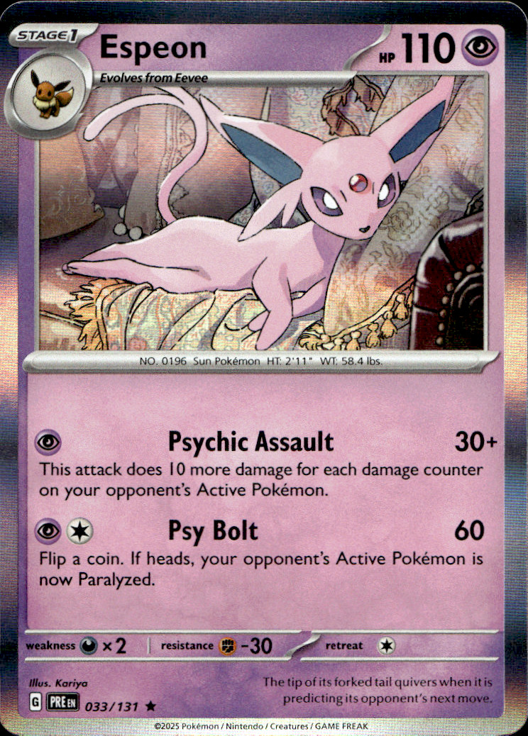 Scanned front of Espeon