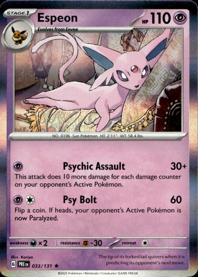Scanned front of Espeon