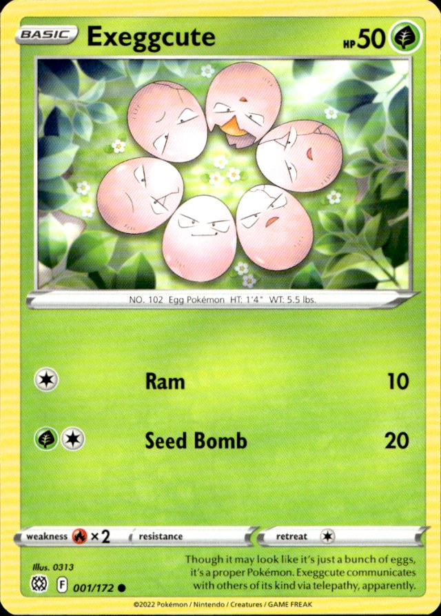 Scanned front of Exeggcute