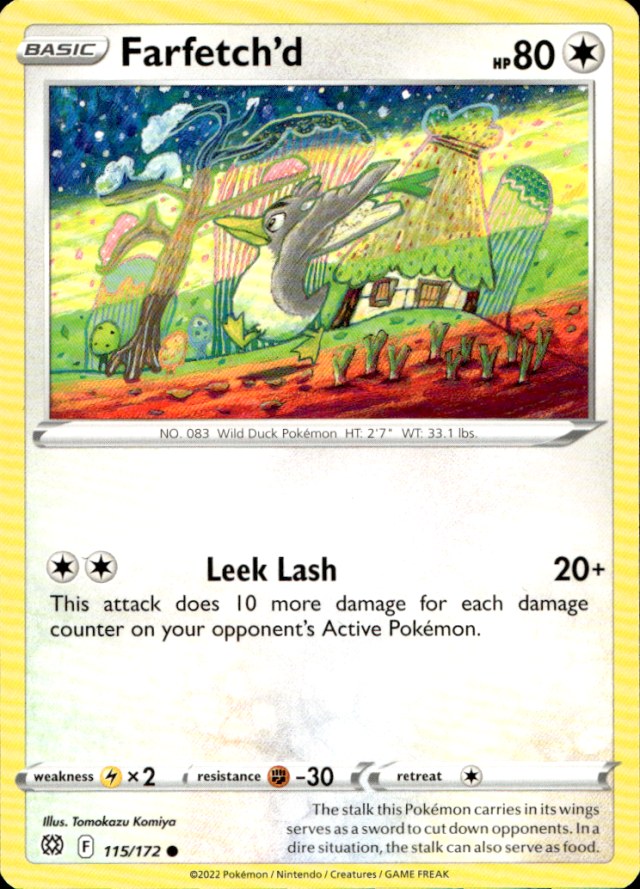 Scanned front of Farfetch'd
