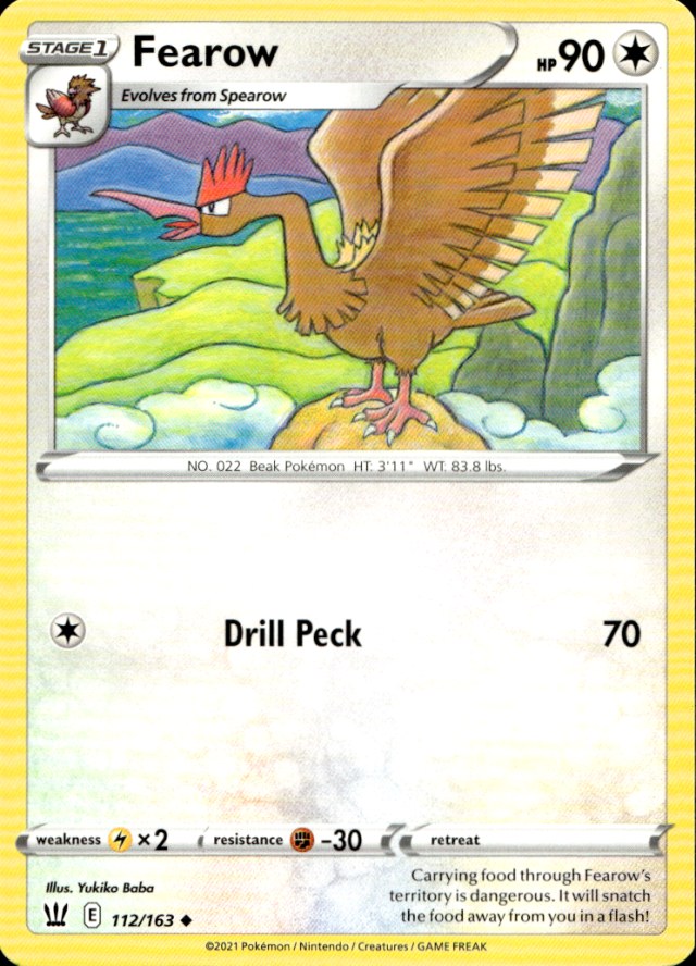Scanned front of Fearow