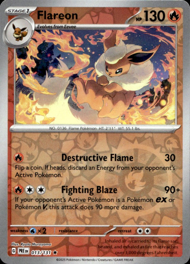 Scanned front of Flareon