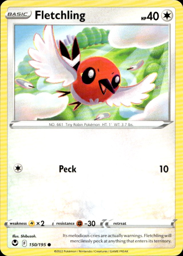 Scanned front of Fletchling