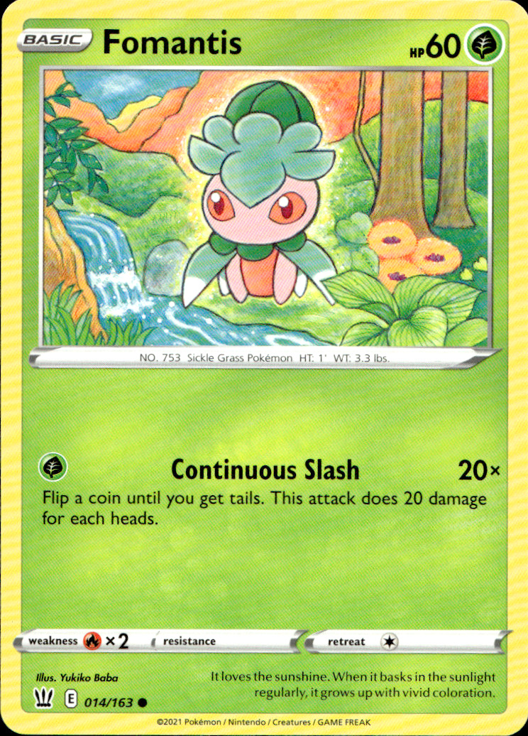 Scanned front of Fomantis