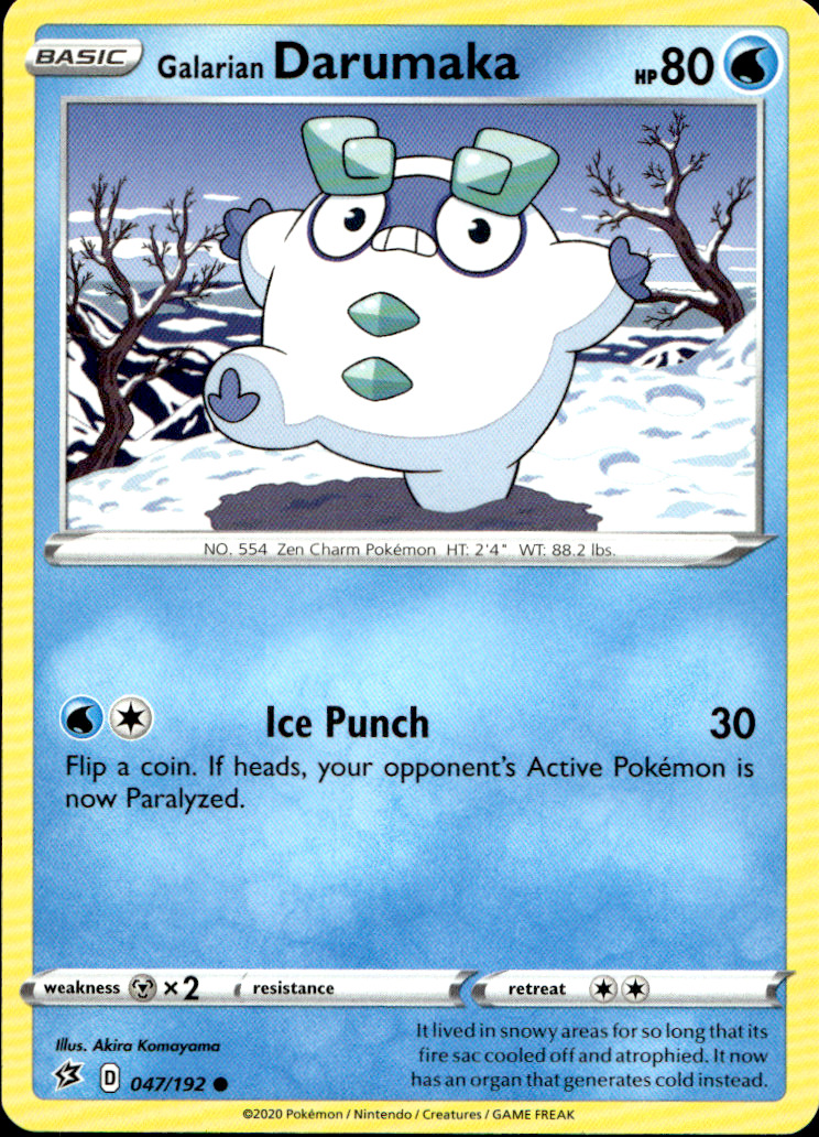 Scanned front of Galarian Darumaka