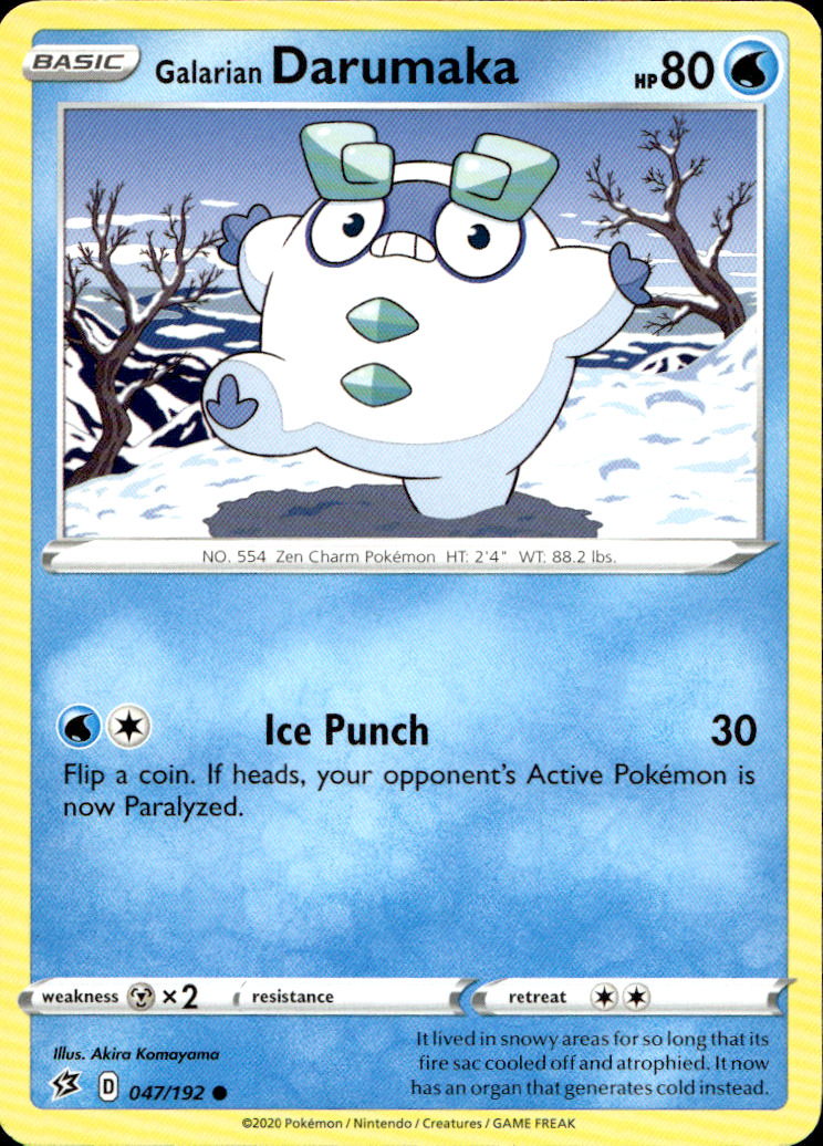 Scanned front of Galarian Darumaka