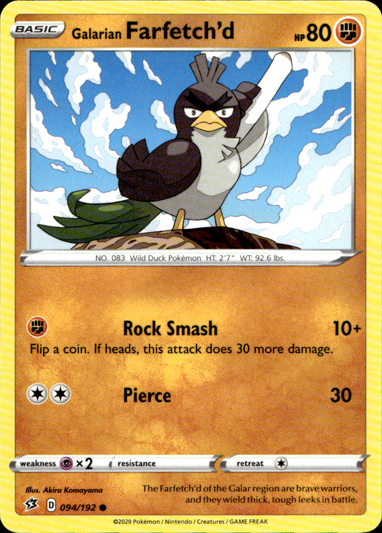 Scanned front of Galarian Farfetch'd