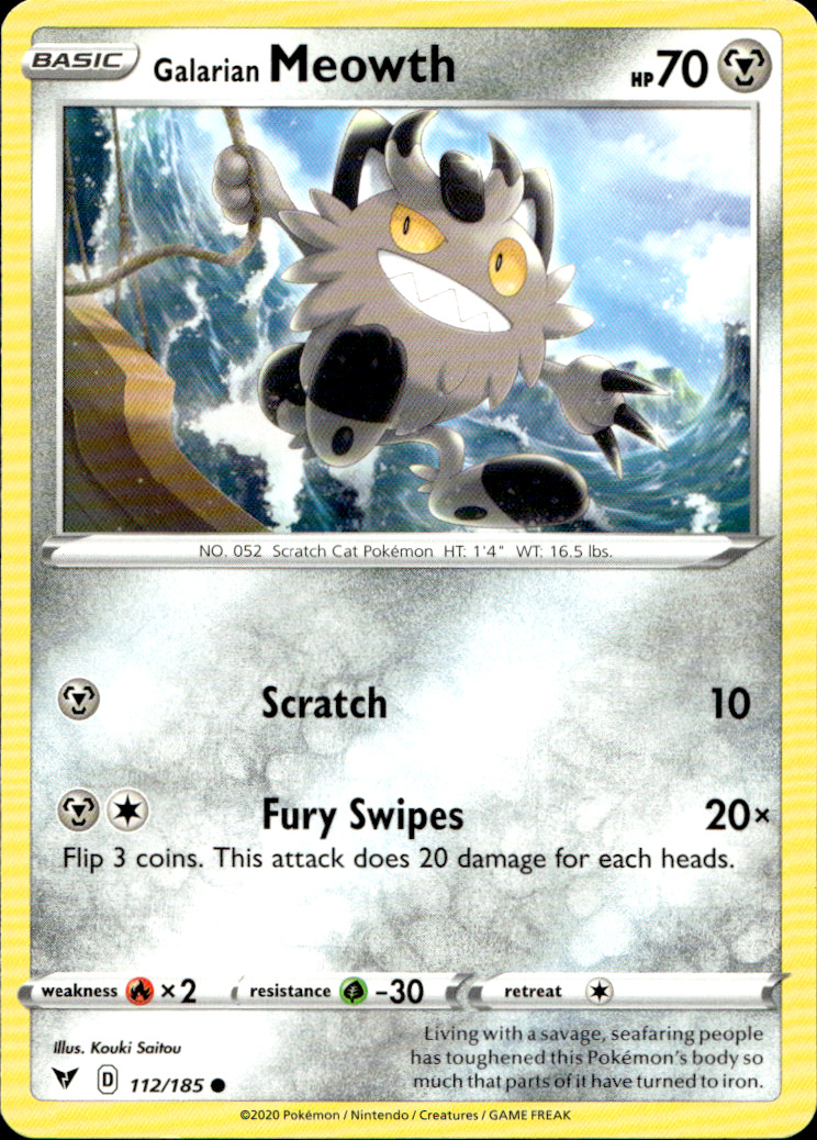 Scanned back of Galarian Meowth