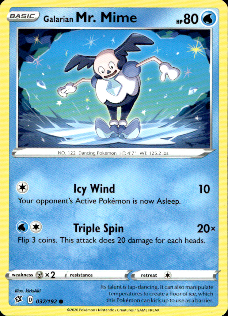 Scanned front of Galarian Mr. Mime