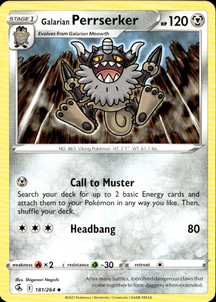 Scanned front of Galarian Perrserker