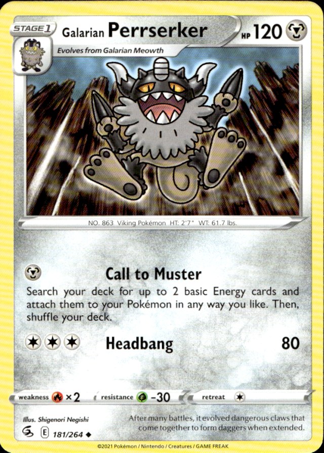 Scanned front of Galarian Perrserker