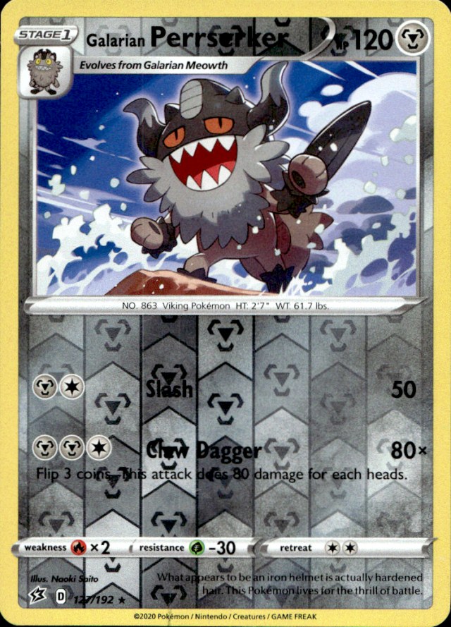 Scanned front of Galarian Perrserker