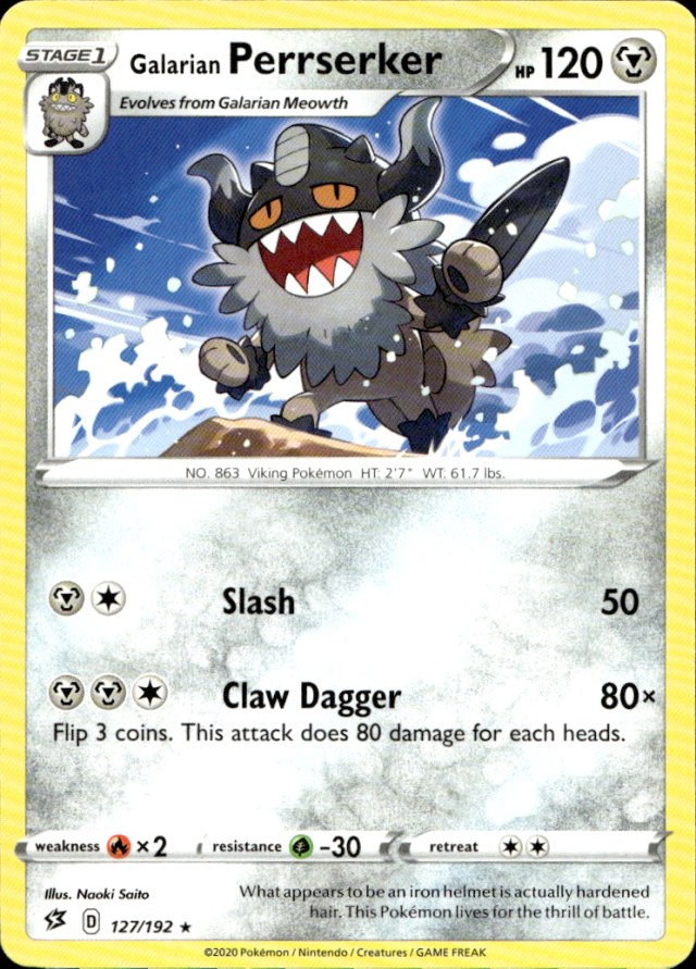 Scanned front of Galarian Perrserker