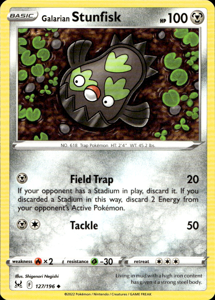 Scanned front of Galarian Stunfisk