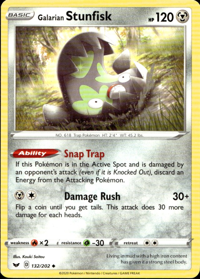 Scanned front of Galarian Stunfisk