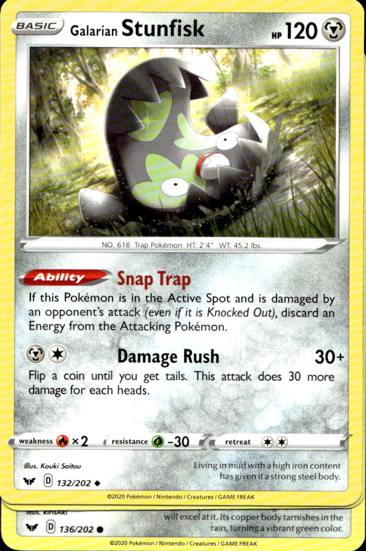 Scanned front of Galarian Stunfisk