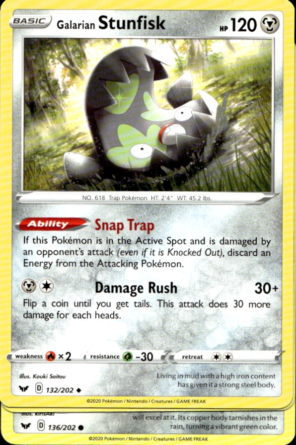 Scanned front of Galarian Stunfisk