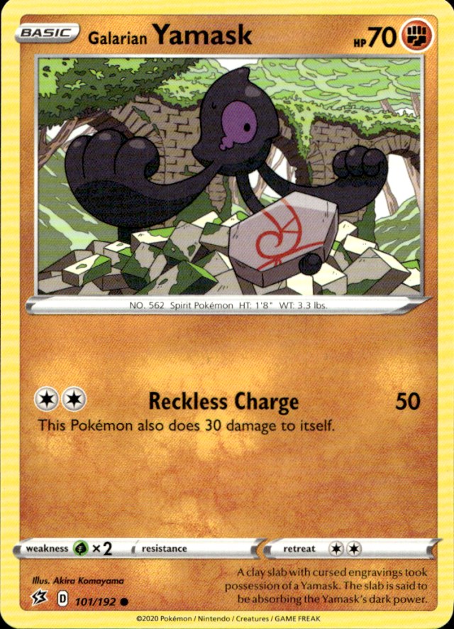 Scanned front of Galarian Yamask