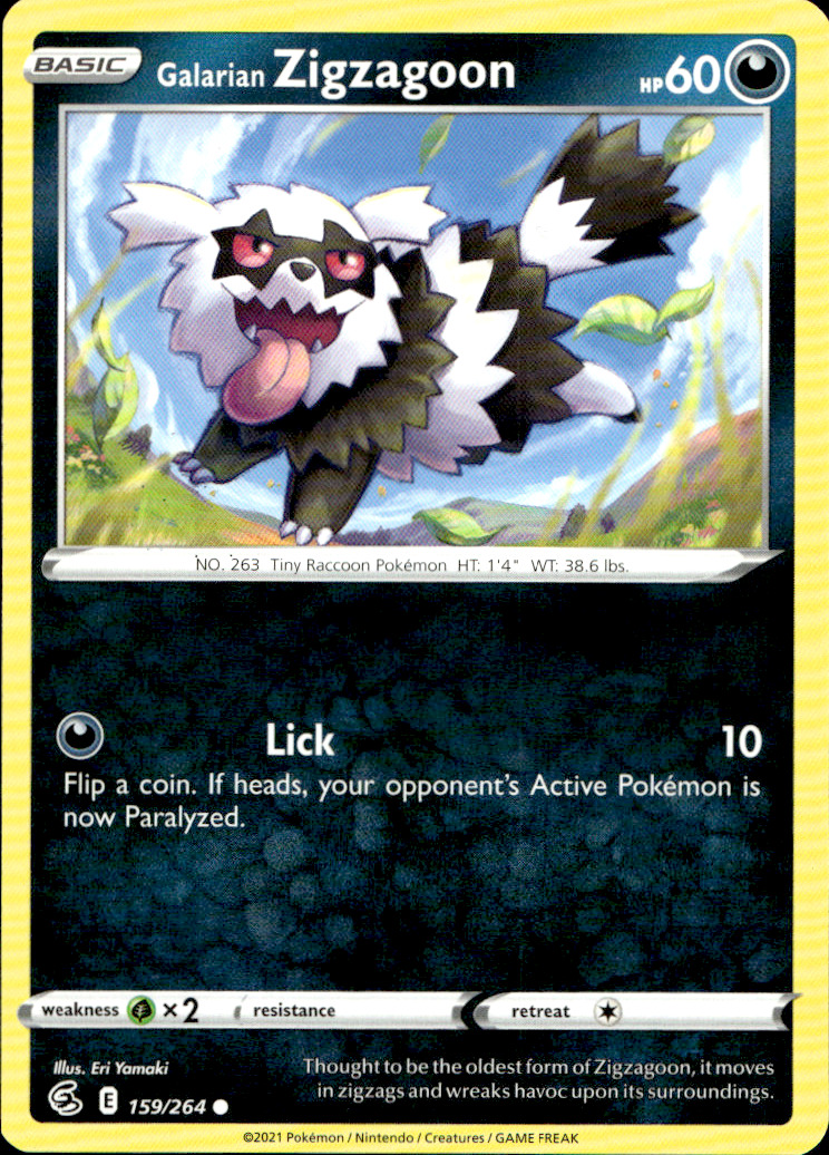 Scanned front of Galarian Zigzagoon
