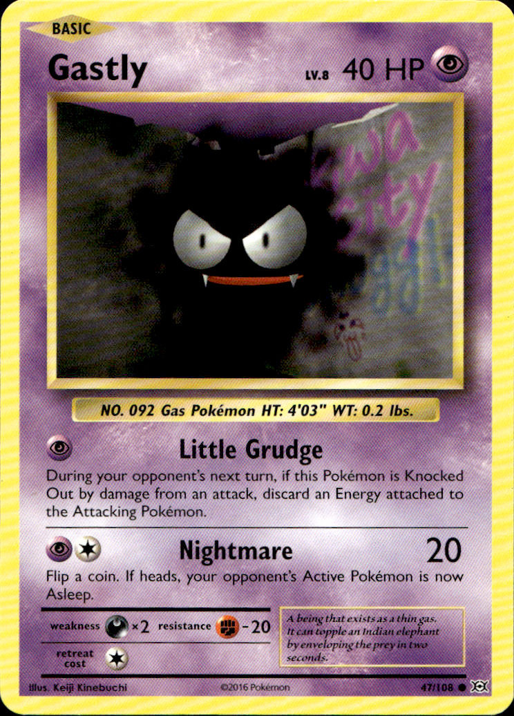 Scanned front of Gastly