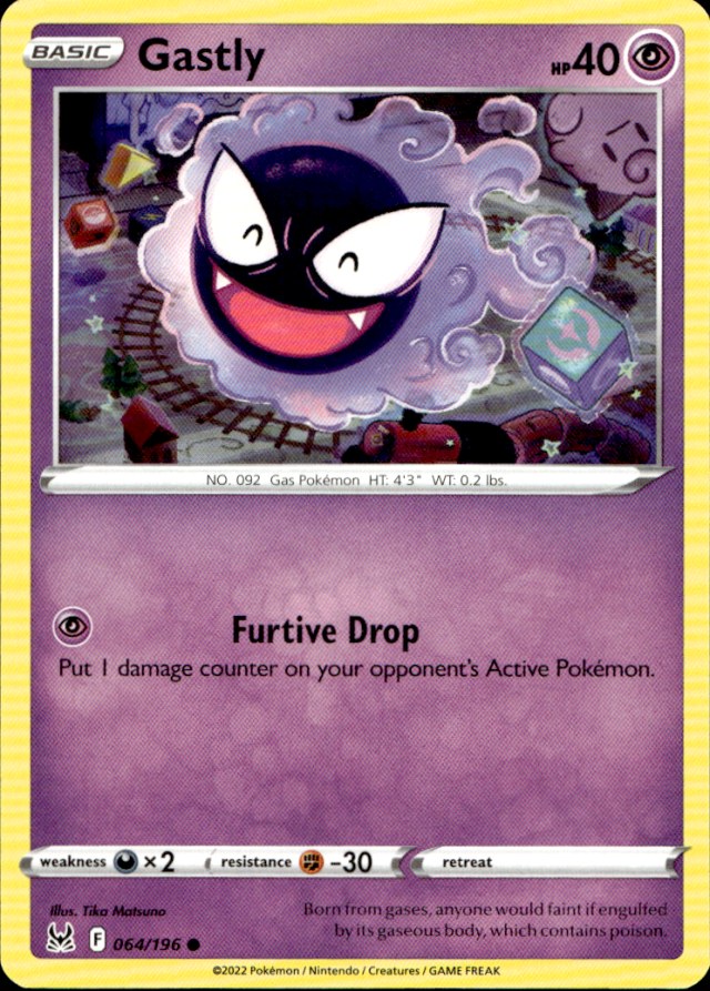 Scanned front of Gastly