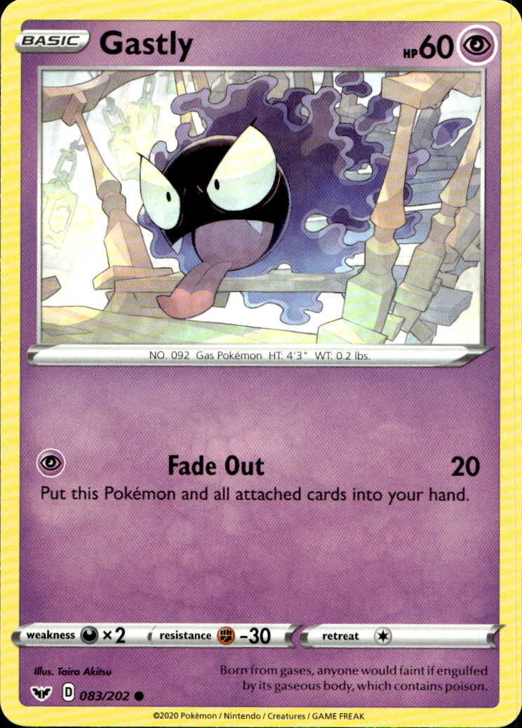 Scanned front of Gastly