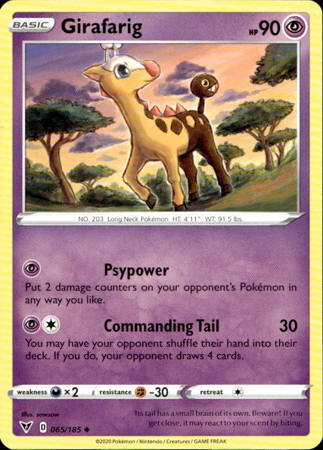 Scanned front of Girafarig