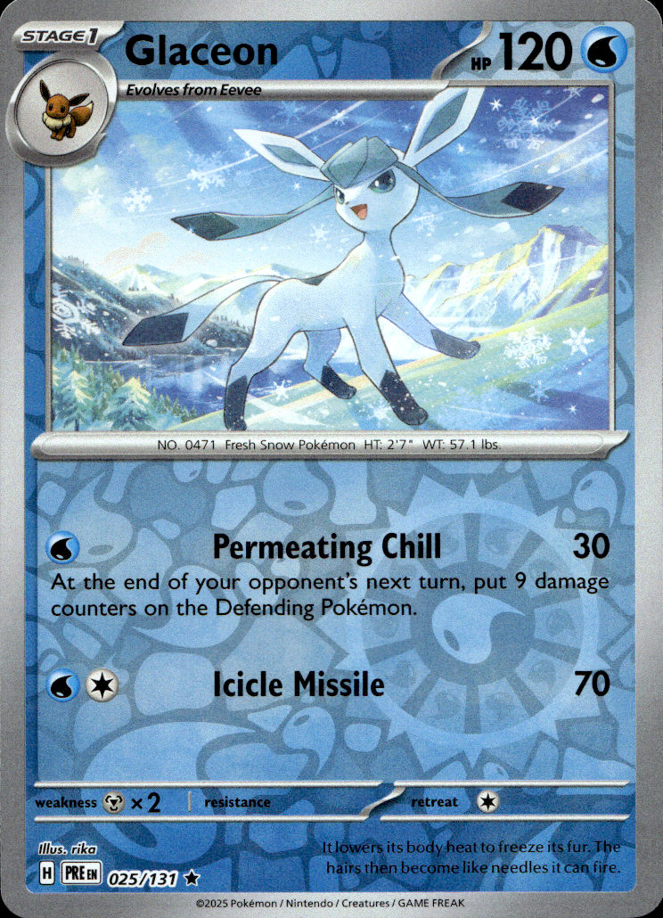 Scanned front of Glaceon