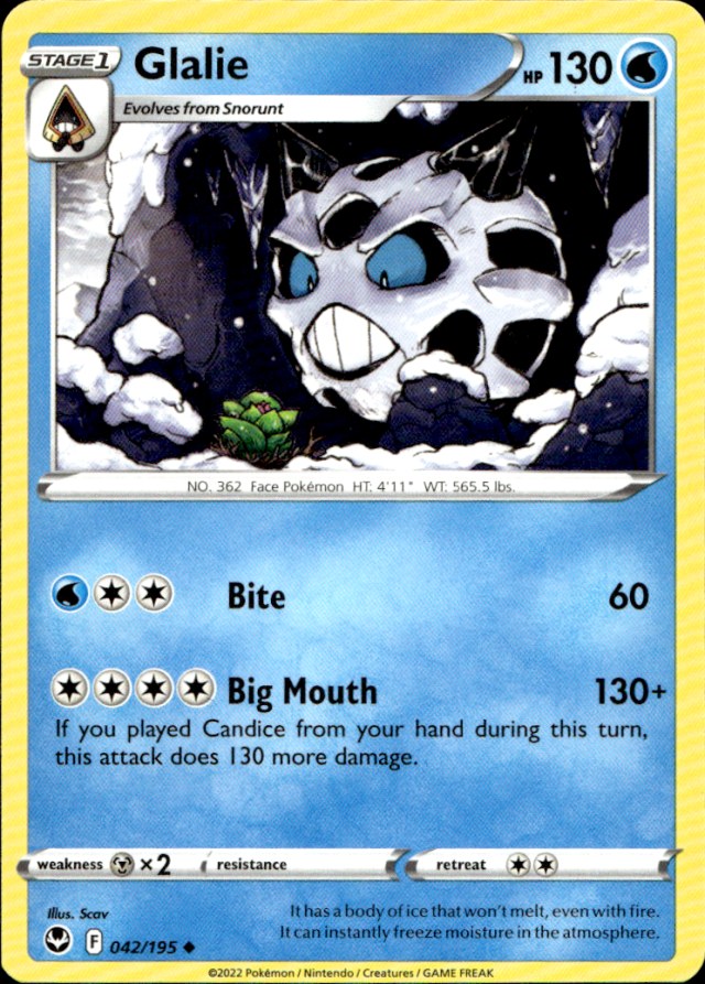 Scanned front of Glalie