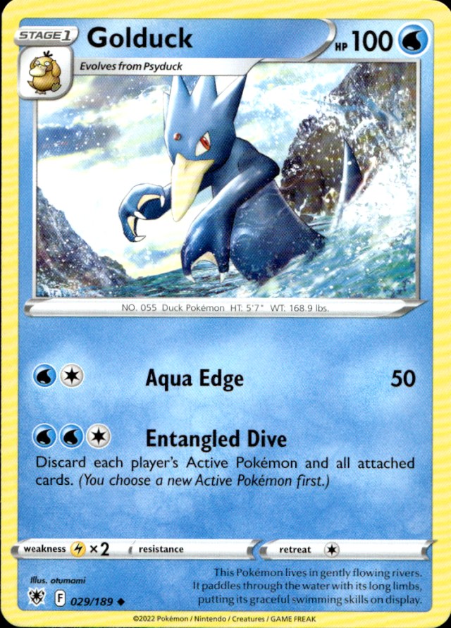 Scanned front of Golduck