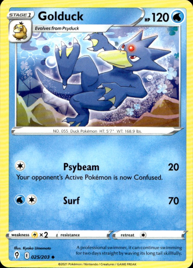 Scanned front of Golduck