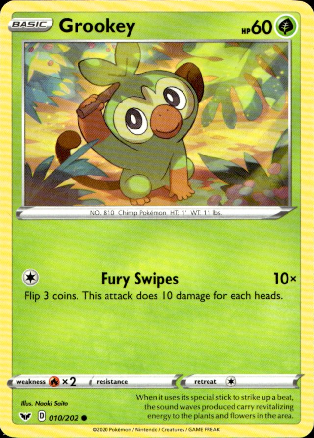 Scanned front of Grookey
