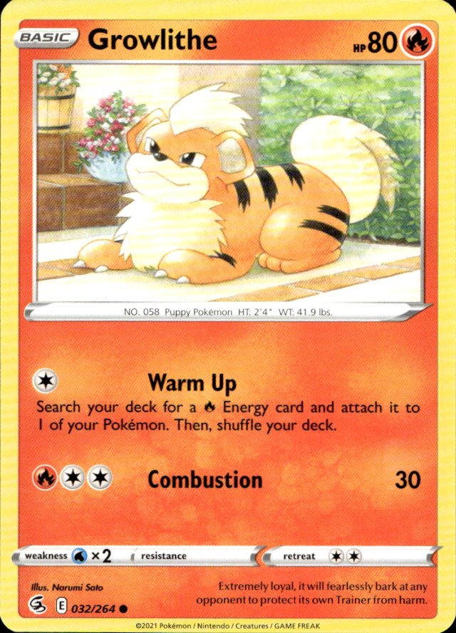 Scanned front of Growlithe