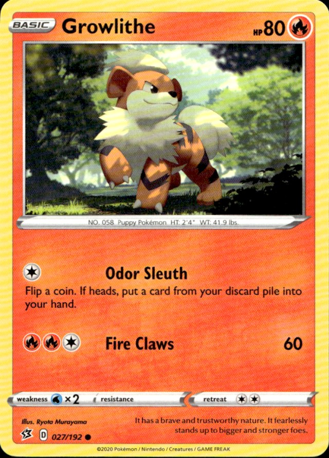 Scanned front of Growlithe