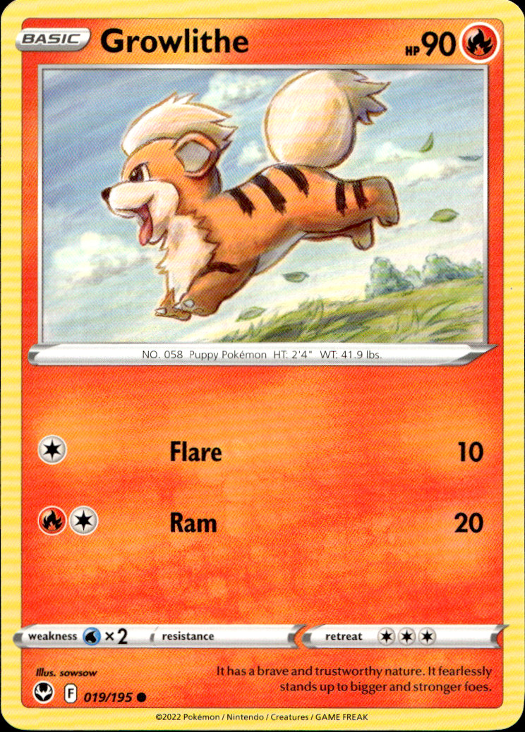 Scanned front of Growlithe