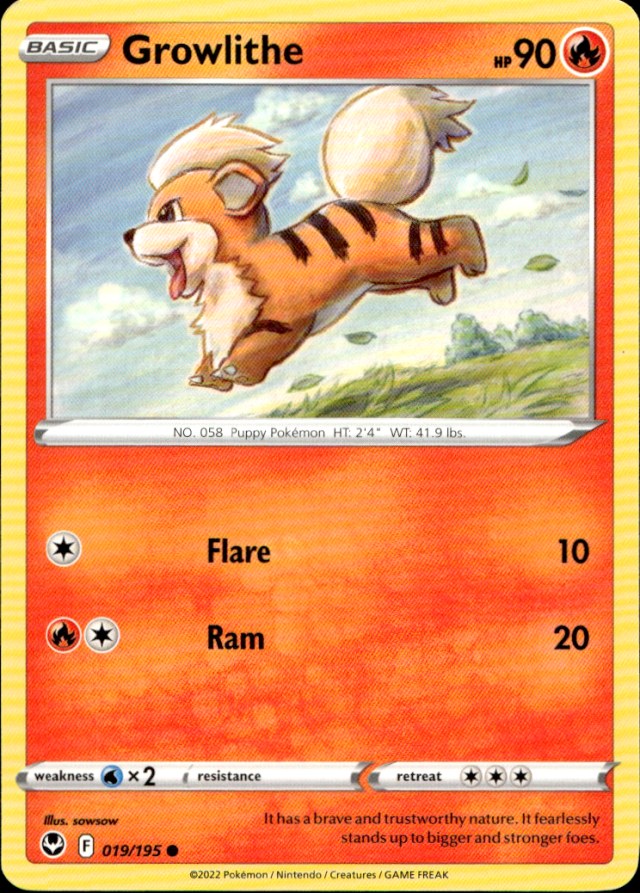 Scanned front of Growlithe