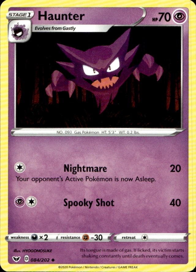 Scanned front of Haunter