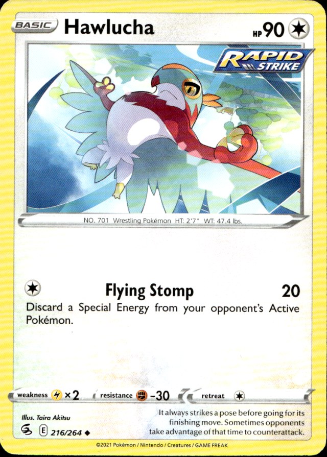 Scanned front of Hawlucha