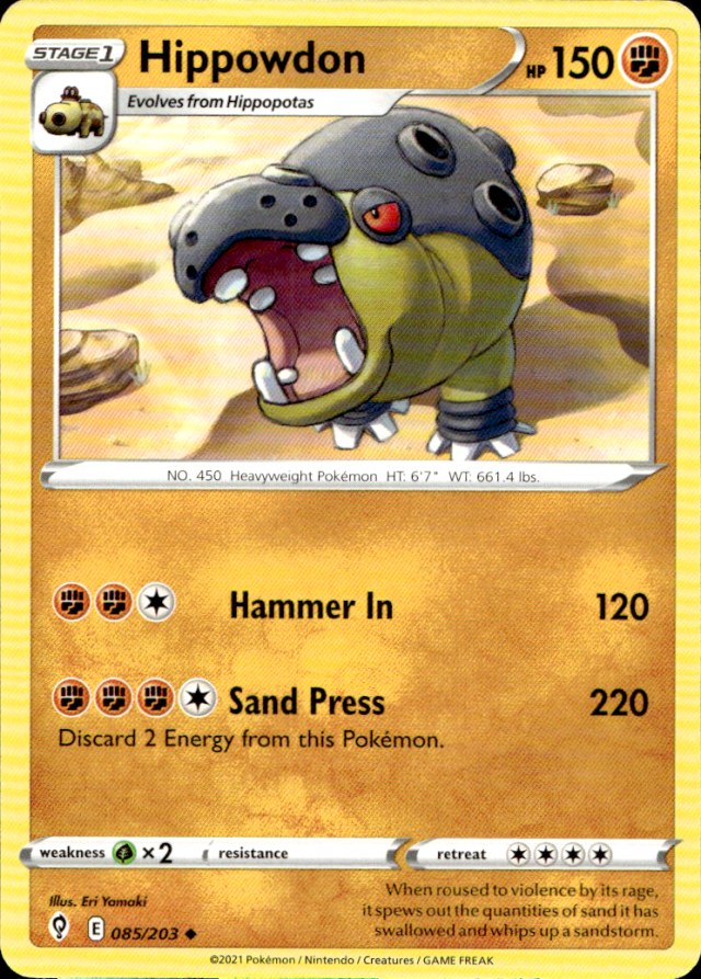 Scanned front of Hippowdon