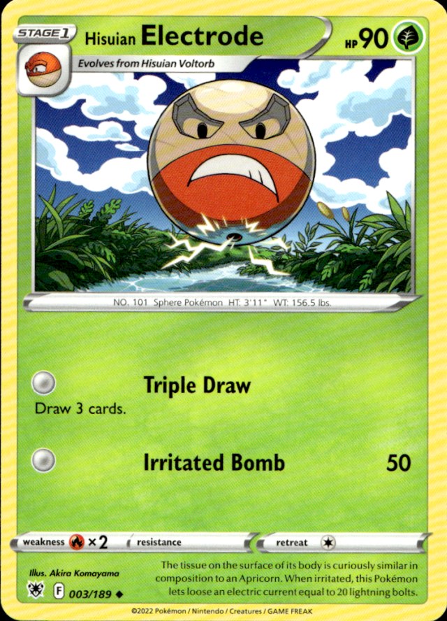 Scanned front of Hisuian Electrode
