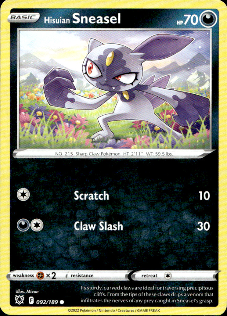Scanned front of Hisuian Sneasel