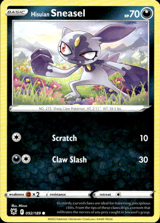 Scanned front of Hisuian Sneasel