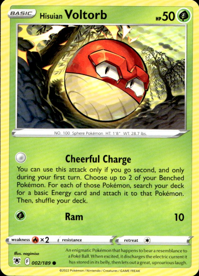 Scanned front of Hisuian Voltorb