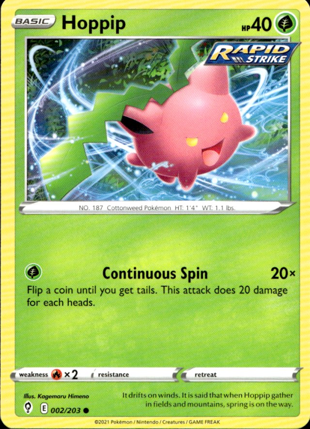 Scanned front of Hoppip